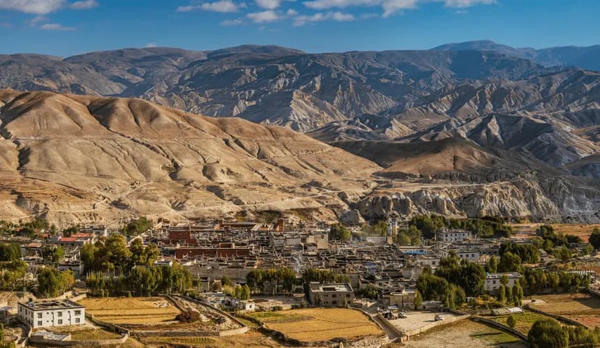 The walled city of Lo Manthang, Mustang